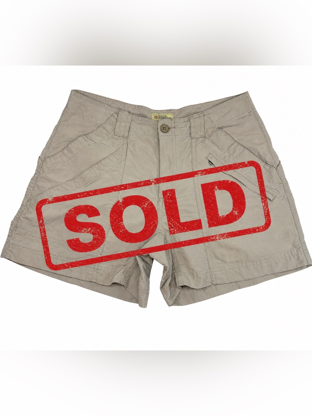 Royal Robbins Vintage Women’s Khaki Hiking Travel Shorts Size 4 Supplex Nylon